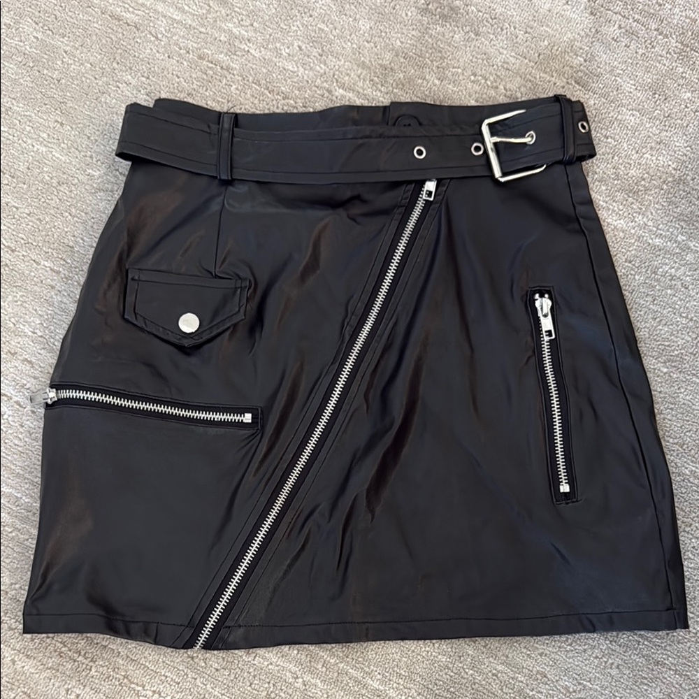 Pretty little thing moto skirt
